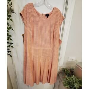 Limited pale peachy pink‎ eyelet soft midi dress plus size 3X